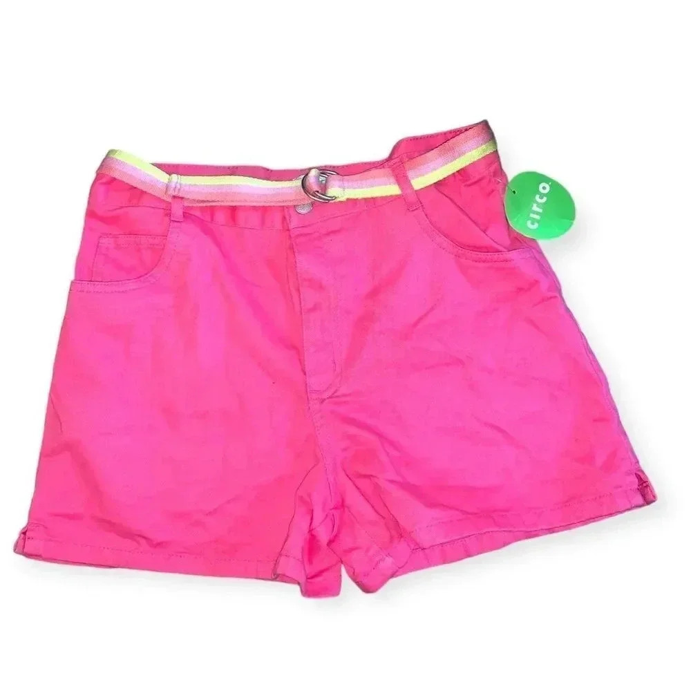 Vintage y2k belted high waisted shorts